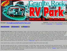Tablet Screenshot of graniterockrvpark.com
